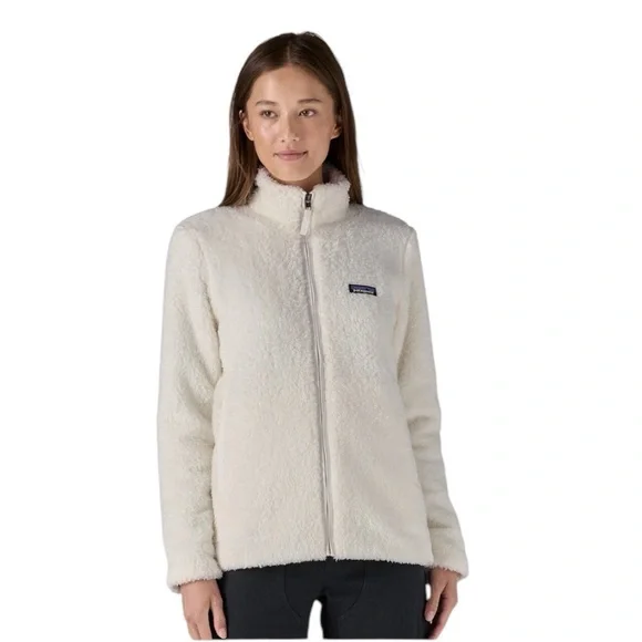 Patagonia Women's Los Gatos Fleece White Logo Jacket SZ L - Picture 2 of 16